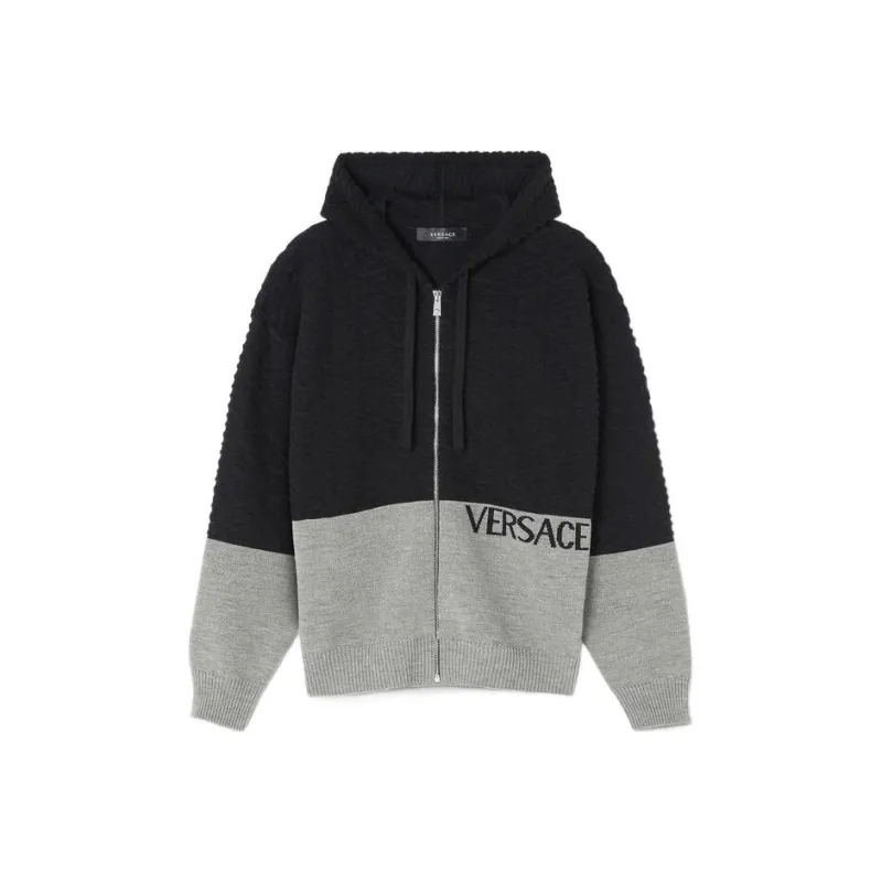 VERSACE Sweaters Men Black Gray Color-0