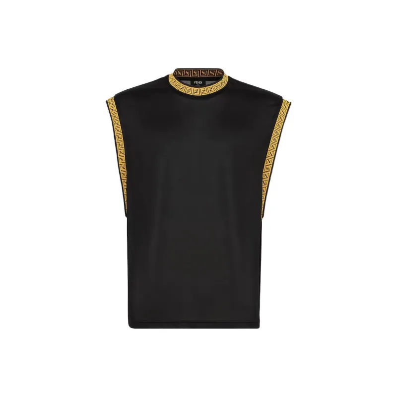 FENDI Tank Tops Men Black-0