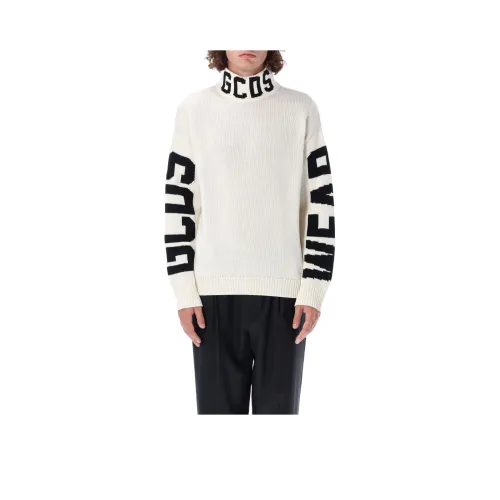 GCDS Logo Intarsia High Neck Jumper