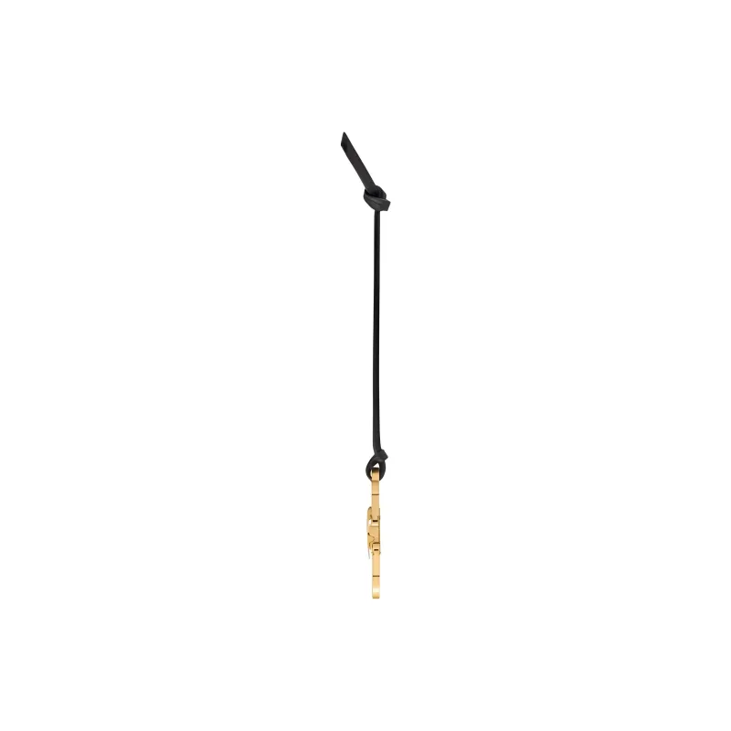 SAINT LAURENT Brass Cow Leather Keychains Men's Gold-2