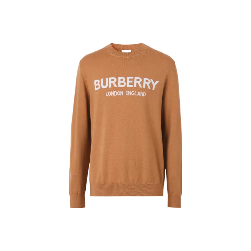 Burberry Logo Intarsia Wool Blend Sweater-0