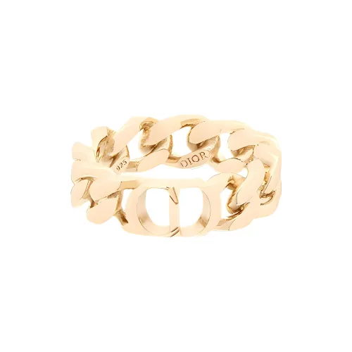 DIOR 925 Sterling Silver Rings Men's Gold