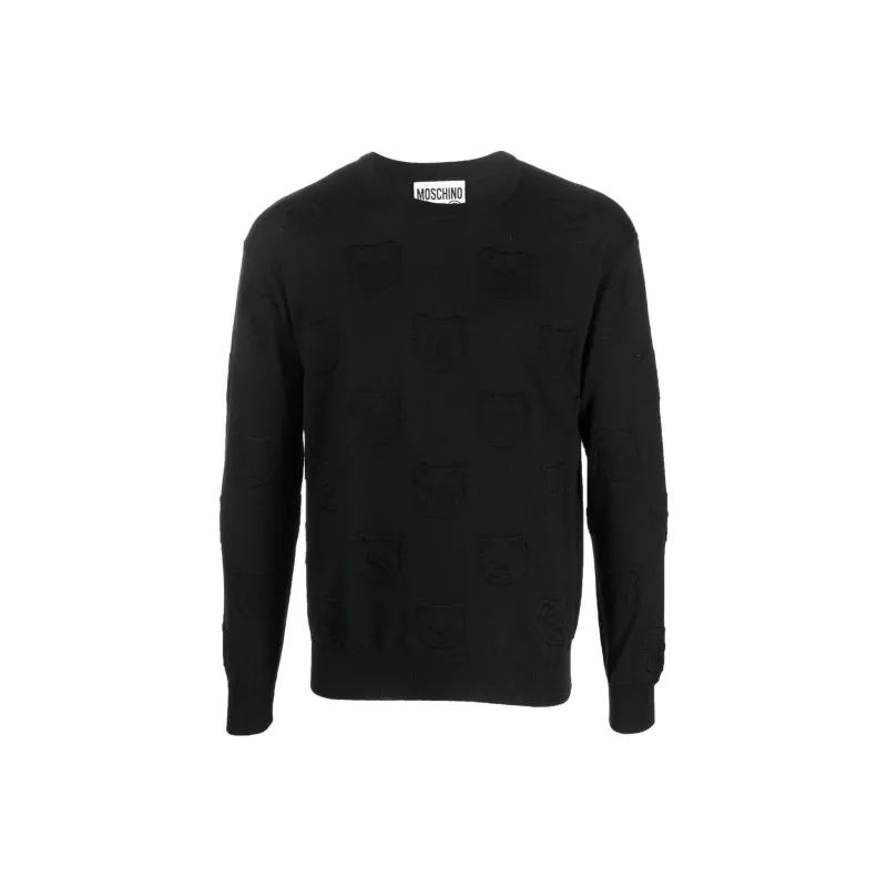 MOSCHINO Textured Toy bear Jumper-0