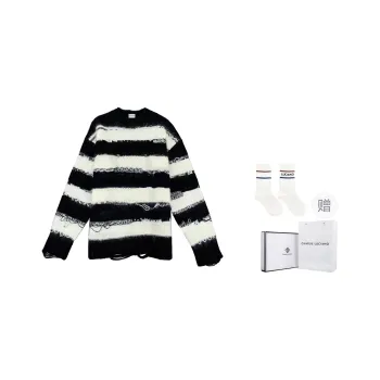 Charlie Luciano Sweater Unisex Black White