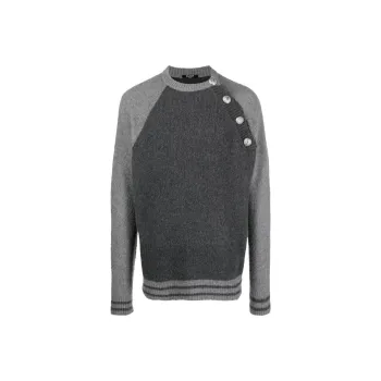 BALMAIN Cashmere Sweaters Men Dark Gray
