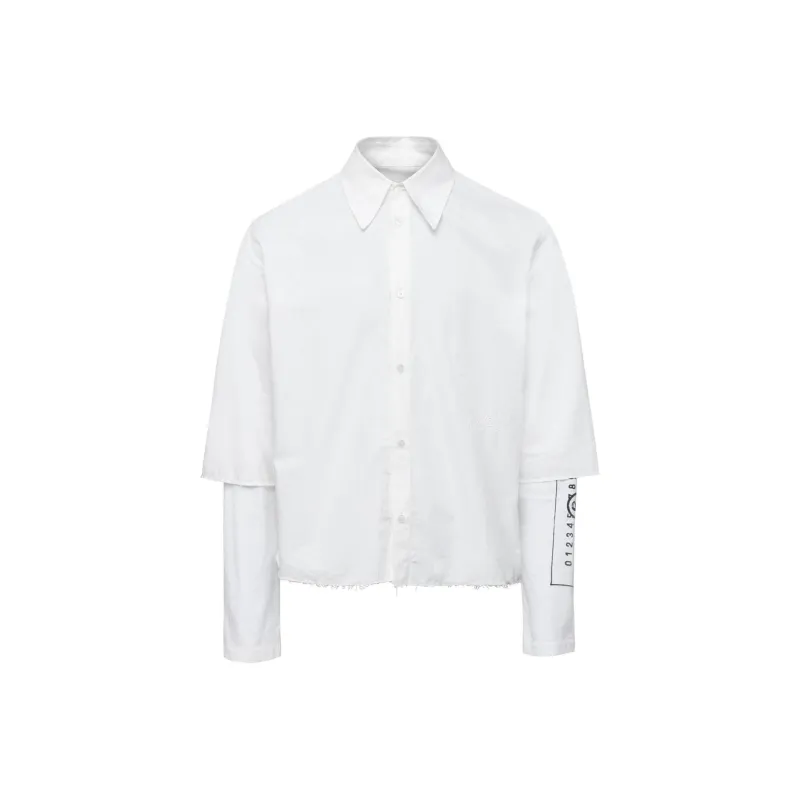 MM6 Maison Margiela Number Printed Layered Shirt-0