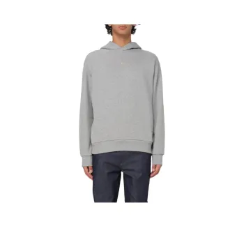 A.P.C Logo Printed Straight Hem Hoodie