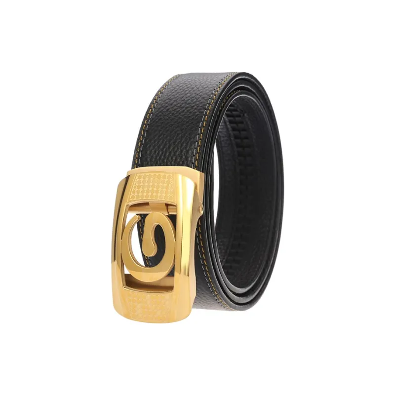YUZHAOLIN Cow Leather Belts Men's Width 3.8CM-3