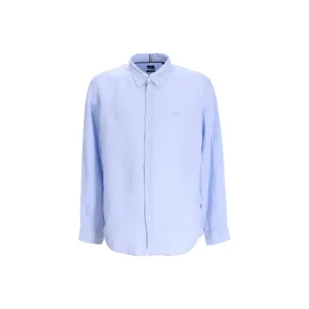 HUGO BOSS Logo Embroidered Buttoned Shirt