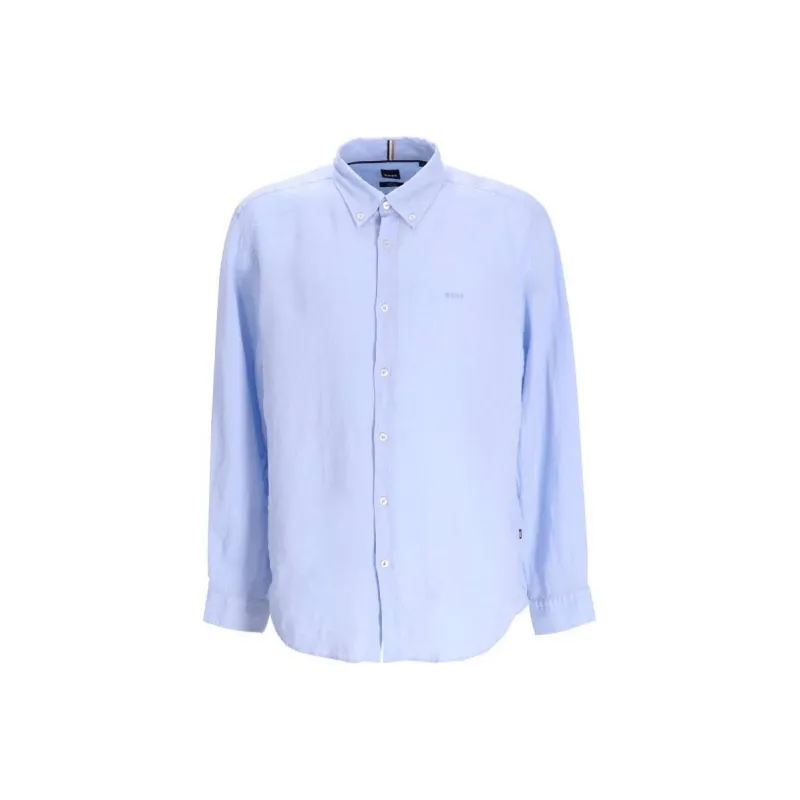 HUGO BOSS Logo Embroidered Buttoned Shirt-0