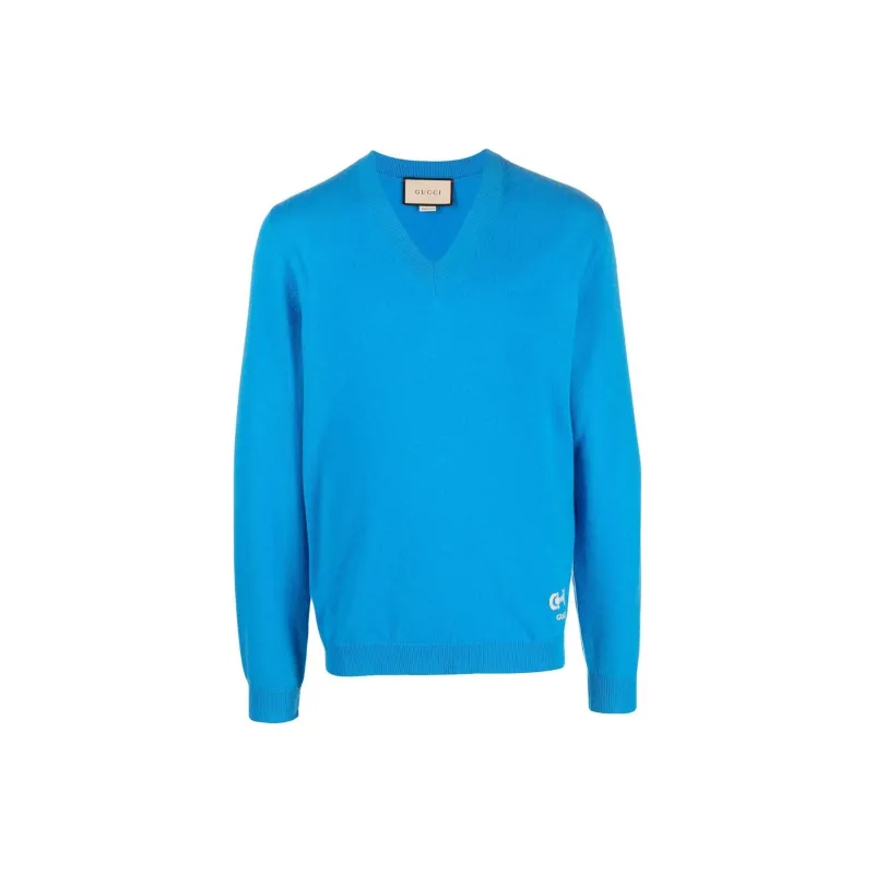 GUCCI V neck Horsebit detail Sweater-0