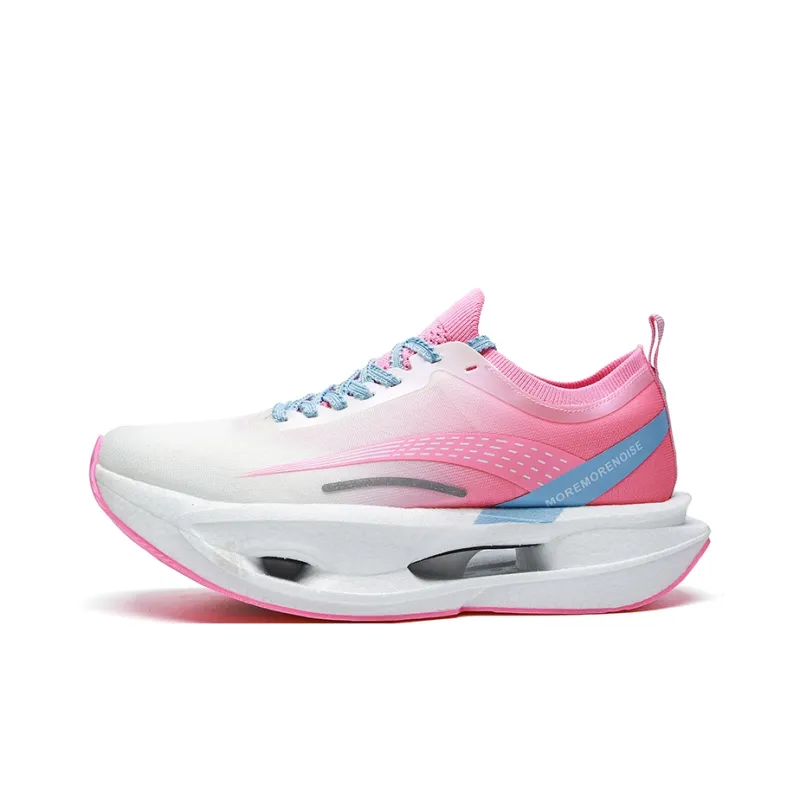 MOREMORENOISE Low Top Running Shoes Men's Pink Blue Mismatched Color-0