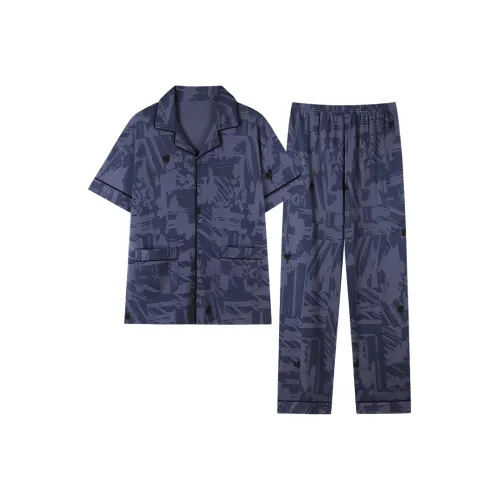 FENTENGCARE Pajama Set Men's Navy Blue
