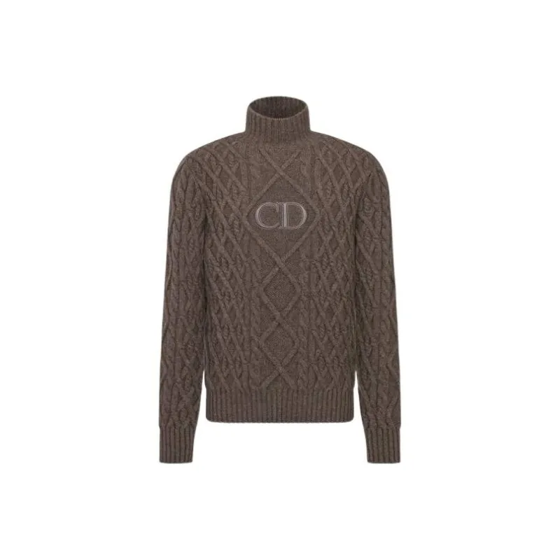 DIOR Cashmere Sweaters Men Brown-0