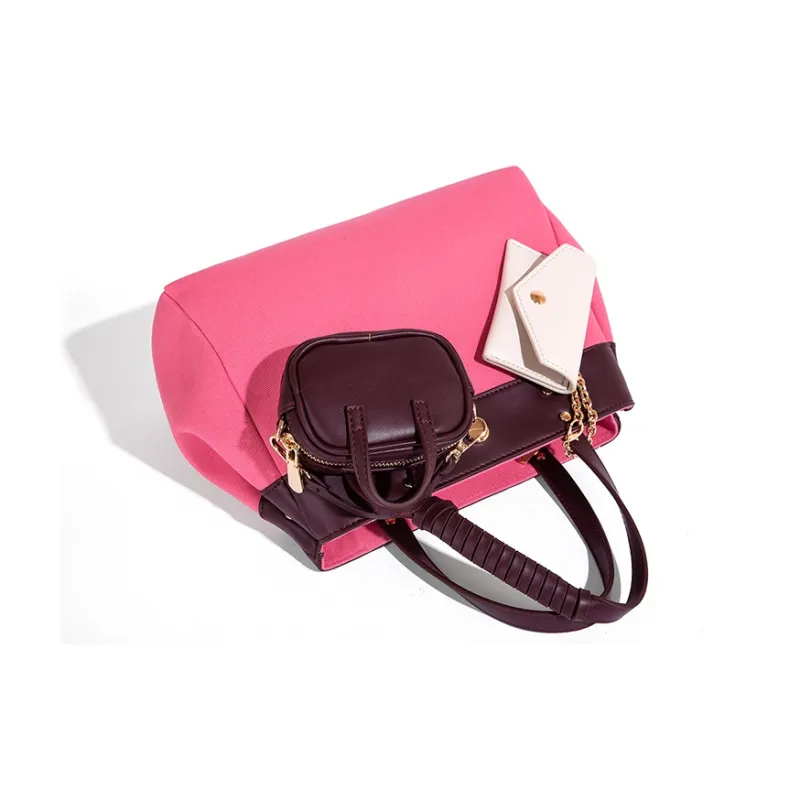 Vigno Canvas Handbag, One Shoulder, Crossbody Bag Women's Multicolor-3