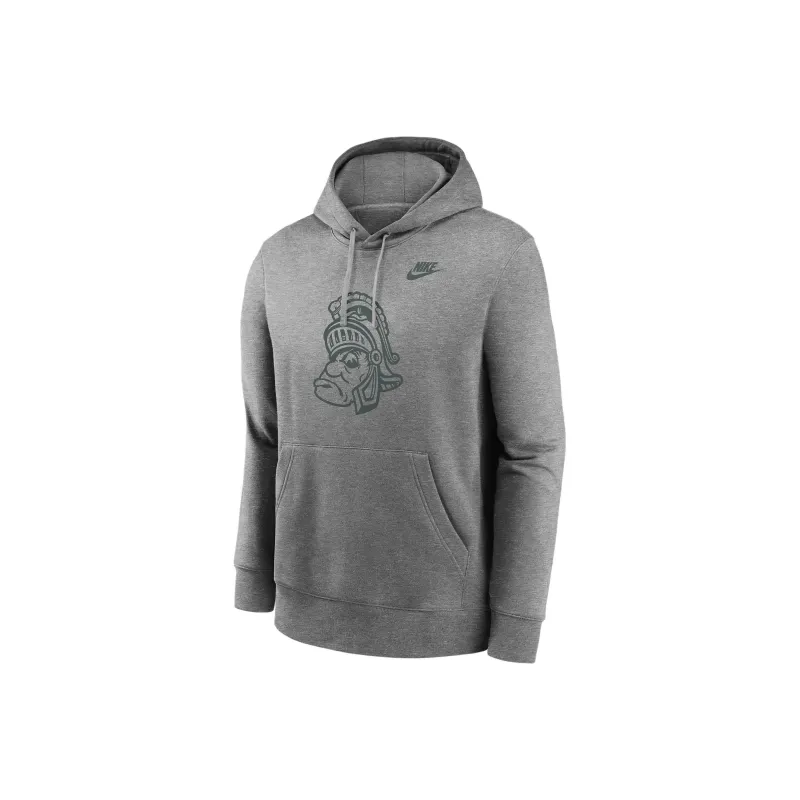 Nike Michigan State Spartans Legacy Club Primary Logo Men's Nike College Pullover Hoodie-0