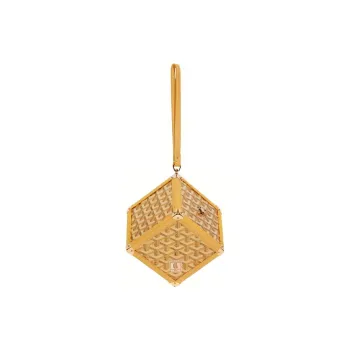 GOYARD Dé Canvas With Leather Wrist Bag Women's Yellow