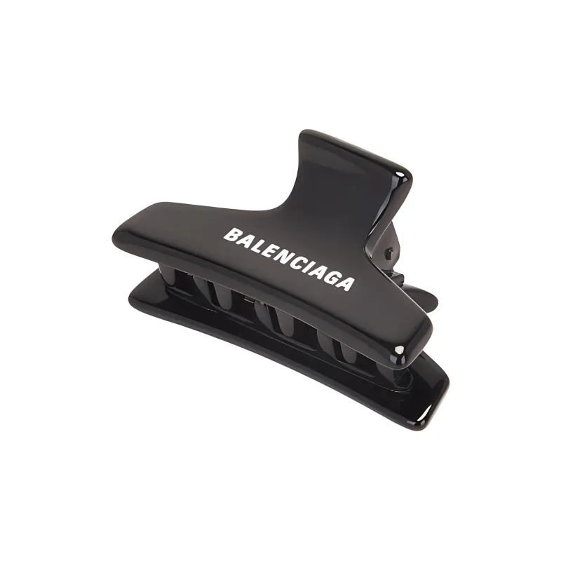 Balenciaga Acetate Hair Clips Women's Black-0