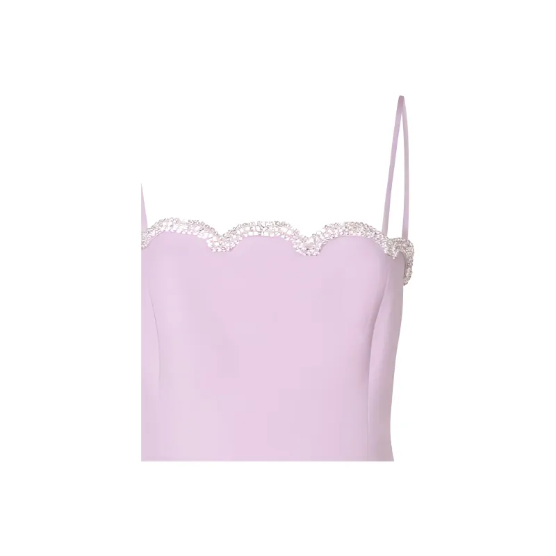 Valentino Embellished Straight Hem Sleeveless Dress-2