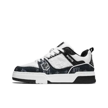 NFL TR '25 New Orleans Saints Low Top Skateboard Shoes Unisex White Black