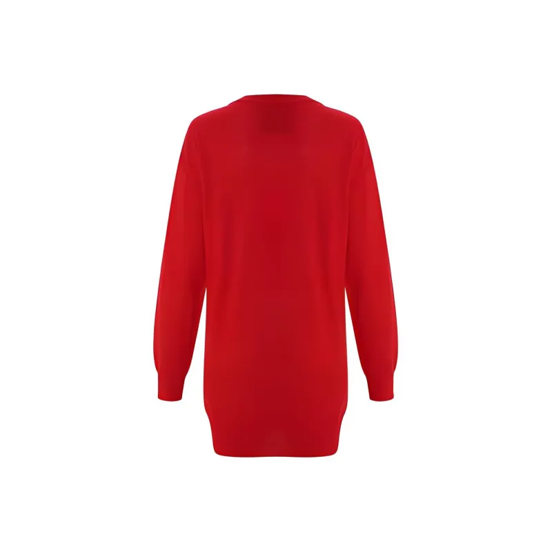 MOSCHINO Long Sleeved Dresses Women's Red-1