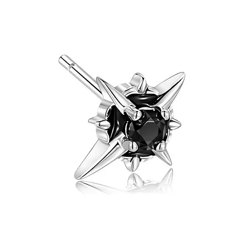 LNIEER S925 Silver Stud Earrings Men's-0