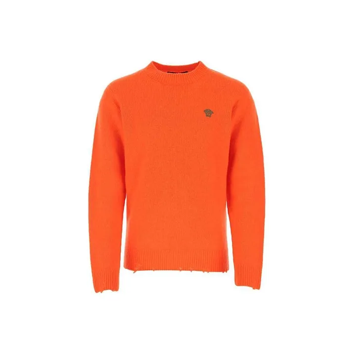 VERSACE Cashmere Sweaters Men Orange-0