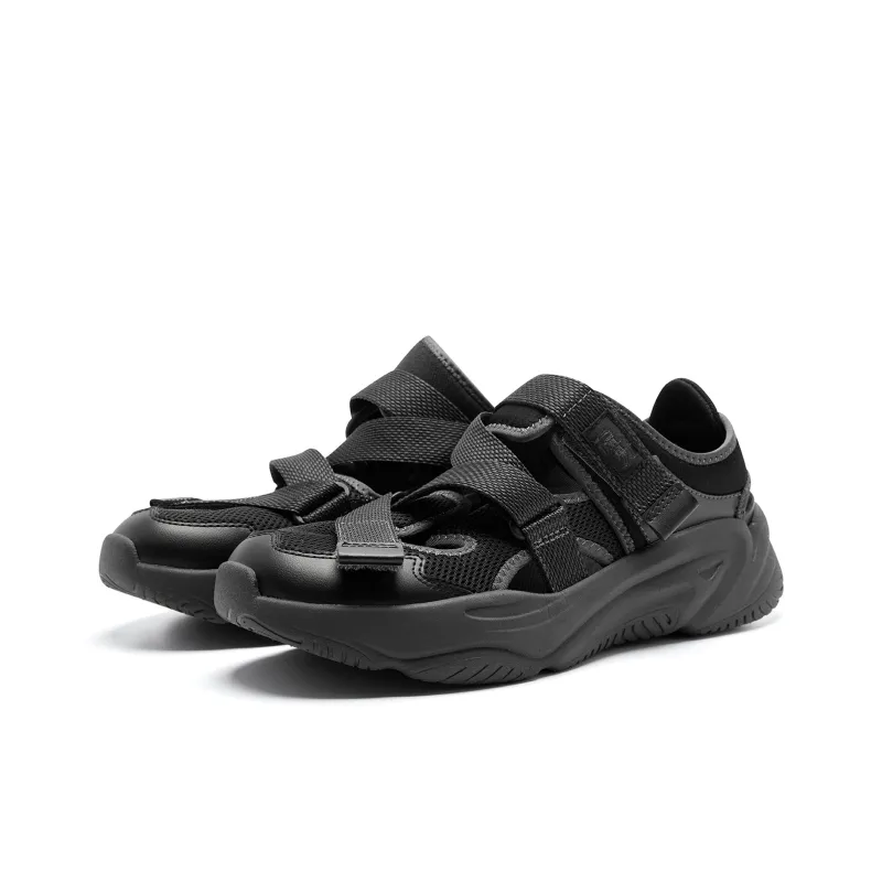 QIAODAN Anti Slip Wear Resistant River Trekking Shoes Men's Black-2