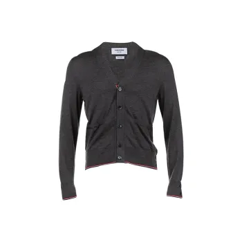 THOM BROWNE Cashmere Sweaters Men Gray