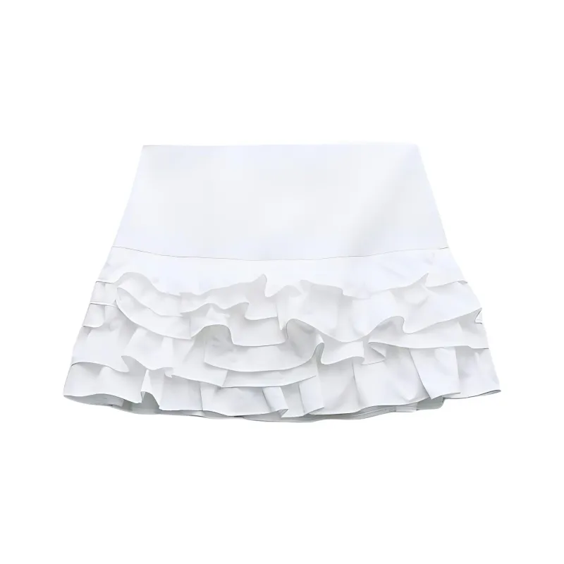ZARA Casual Short Skirts Women's White-1