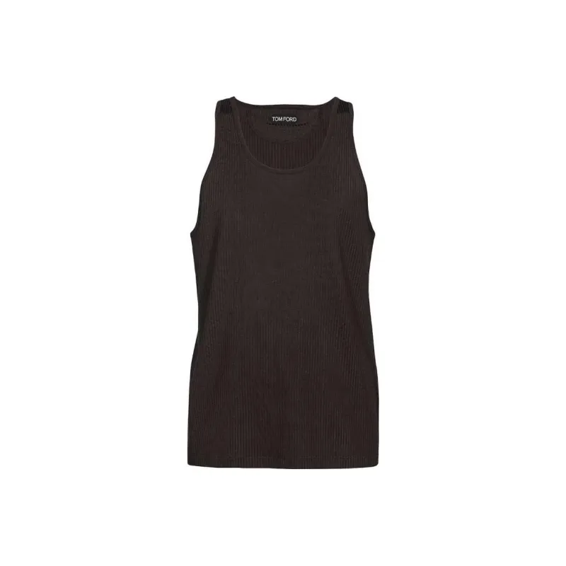 TOM FORD Tank Tops Men Brown-0