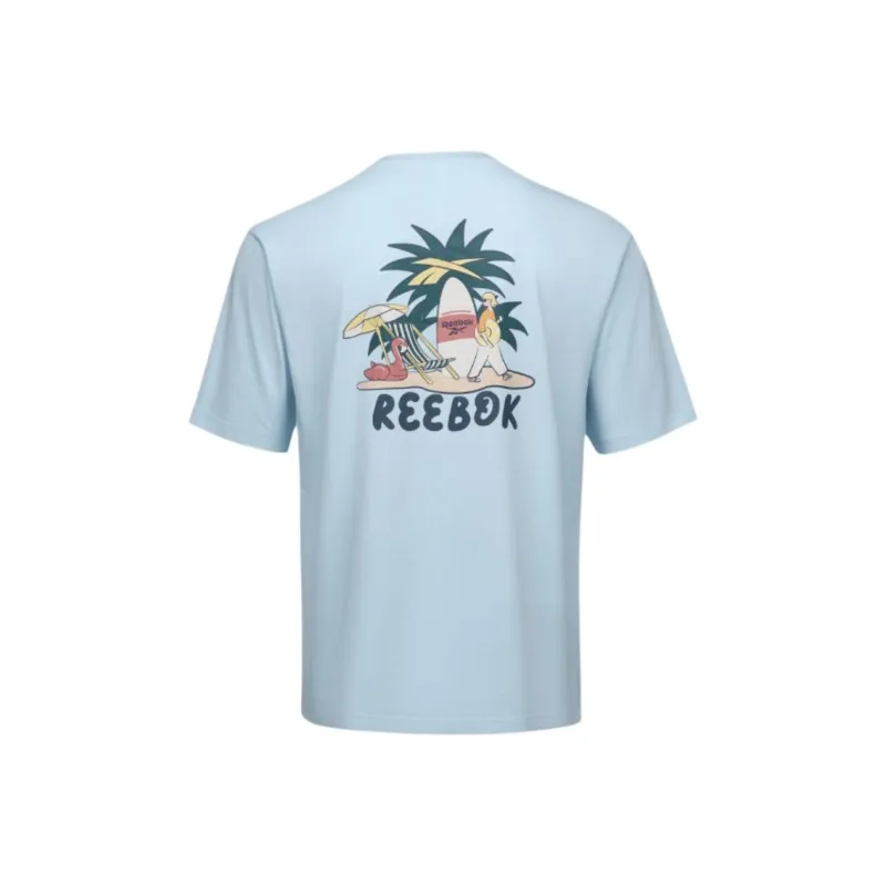 Reebok T Shirt Unisex Light Blue-0