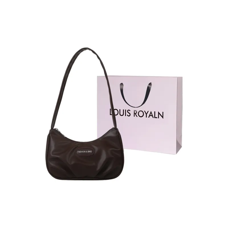 LOUIS ROYALN PU Shoulder Bag Unisex Moonlight Silver/Immortal Dew White/Sand Brown/Concubine Red Pink/Avocado Green-4
