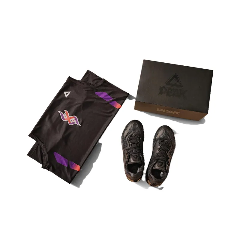 PEAK Taoji Unique, Black Warrior, Box Included Cushioning, Slip Resistant, Rebound Low Top Basketball Shoes Men's-1