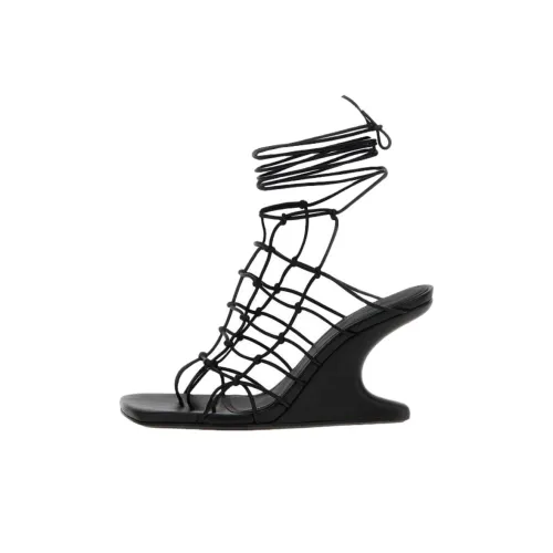 RICK OWENS/RO This Web Cantilever One Strap Sandals 8cm Women's Black