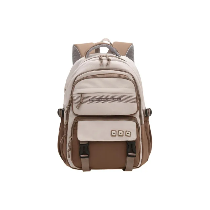OUZIHUANG Nylon Backpack Women's Purple/Red/Green/Khaki/Black-7