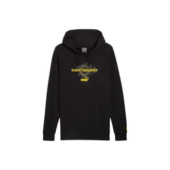 PUMA Borussia Dortmund Hoodie Men Sweatshirt Men's Black