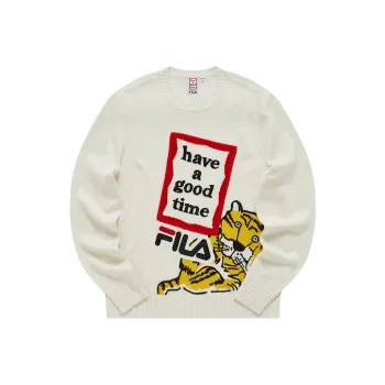 FILA x Have A Good Time Co-branded Year Of The Tiger Collection Sweater Unisex Cloud White