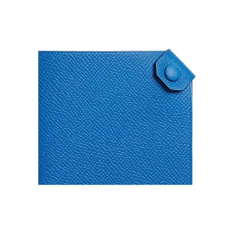 HERMES Tarmac Epsom Calfskin Passport Holder Unisex I7 Bleu Zellige Mosaic Blue-1