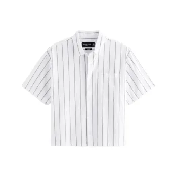 Abercrombie＆Fitch Shirt Men's White Base Stripes