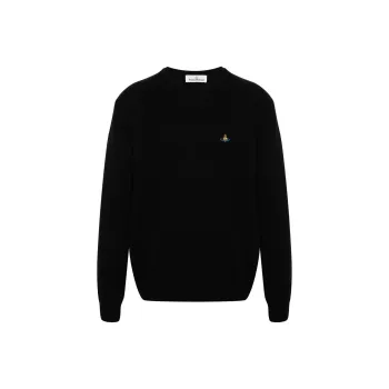 Vivienne Westwood Orb Embroidered Crewneck Knitted Jumper
