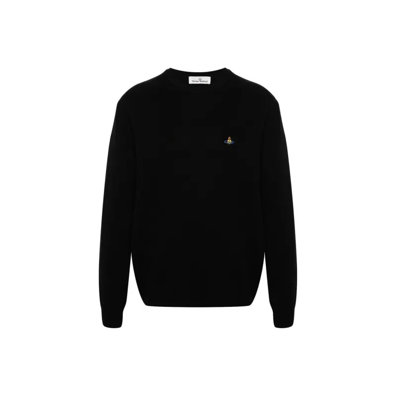 Vivienne Westwood Orb Embroidered Crewneck Knitted Jumper-0
