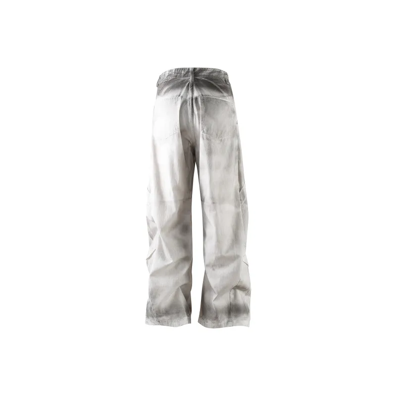 HOZZS Casual Pants Unisex Dirty White-2