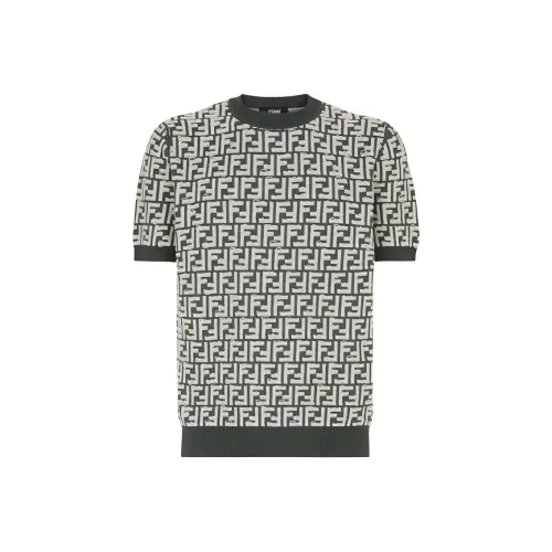 FENDI Ff Motif Fringed Effect Short Sleeved Jumper