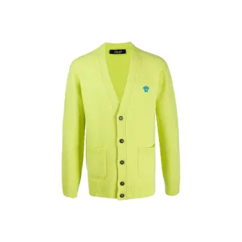 VERSACE Cashmere Sweaters Unisex Yellow