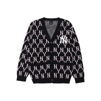 MLB Old Flower Knitwear Unisex Black