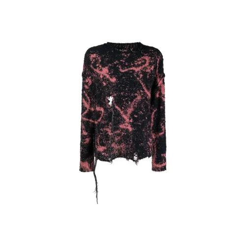 Doublet Sweaters Men Black Red