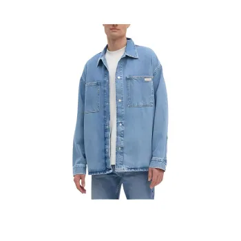 Calvin Klein Denim Series Shirts Men Light Blue