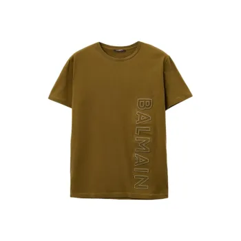 BALMAIN T Shirts Men Khaki