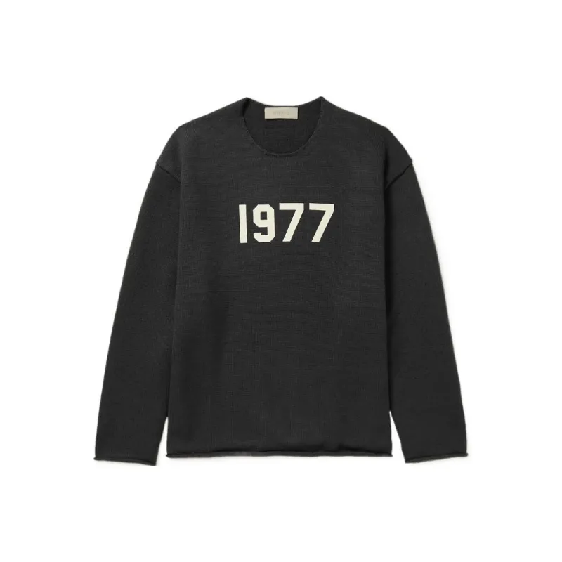 Fear Of God Essentials 1977 Series Sweater Men's Black Iron-0